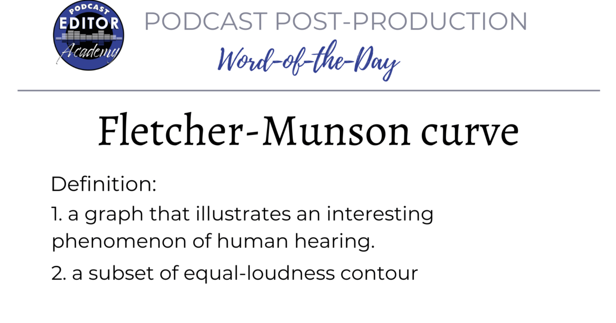 Definition of Fletcher-Munson curve for Podcast Editors