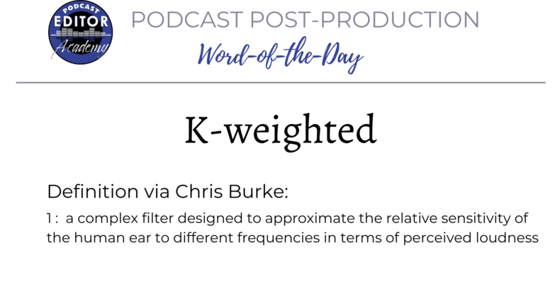 Definition of K-weighted for Podcast Editors
