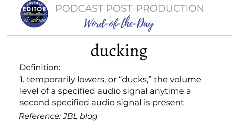 Definition of Ducking for Podcast Editors